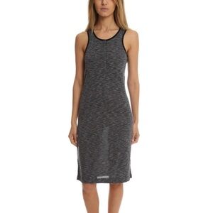 ATM Anthony Thomas Melillo Gray Sleeveless Melange Henley Dress EUC S AW2074-GT